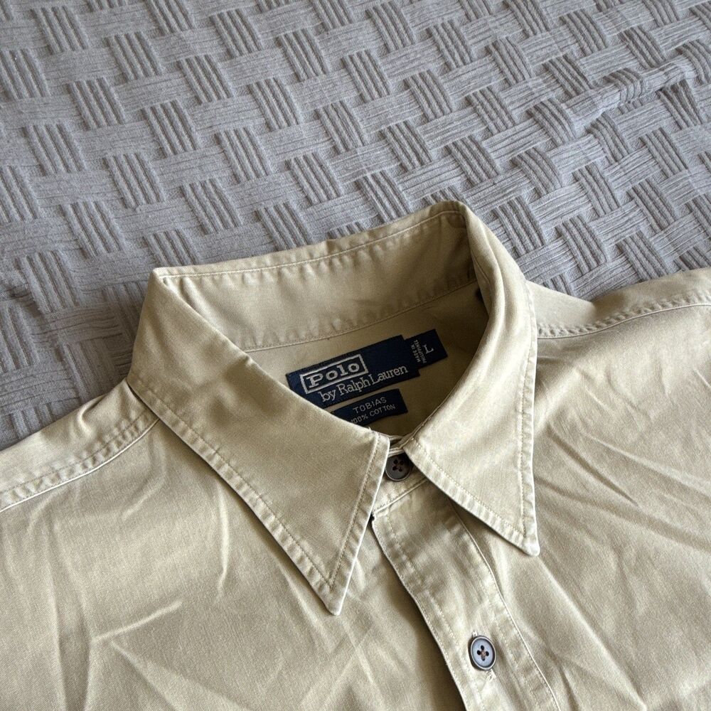 Vintage 90s Polo Ralph Lauren Tobias Workshirt L Khaki Safari Utility NWOT
